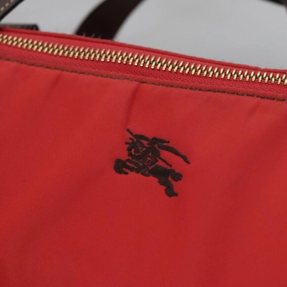BURBERRY Blue Label Tote Bag Nylon Red Auth - Picture 10 of 16